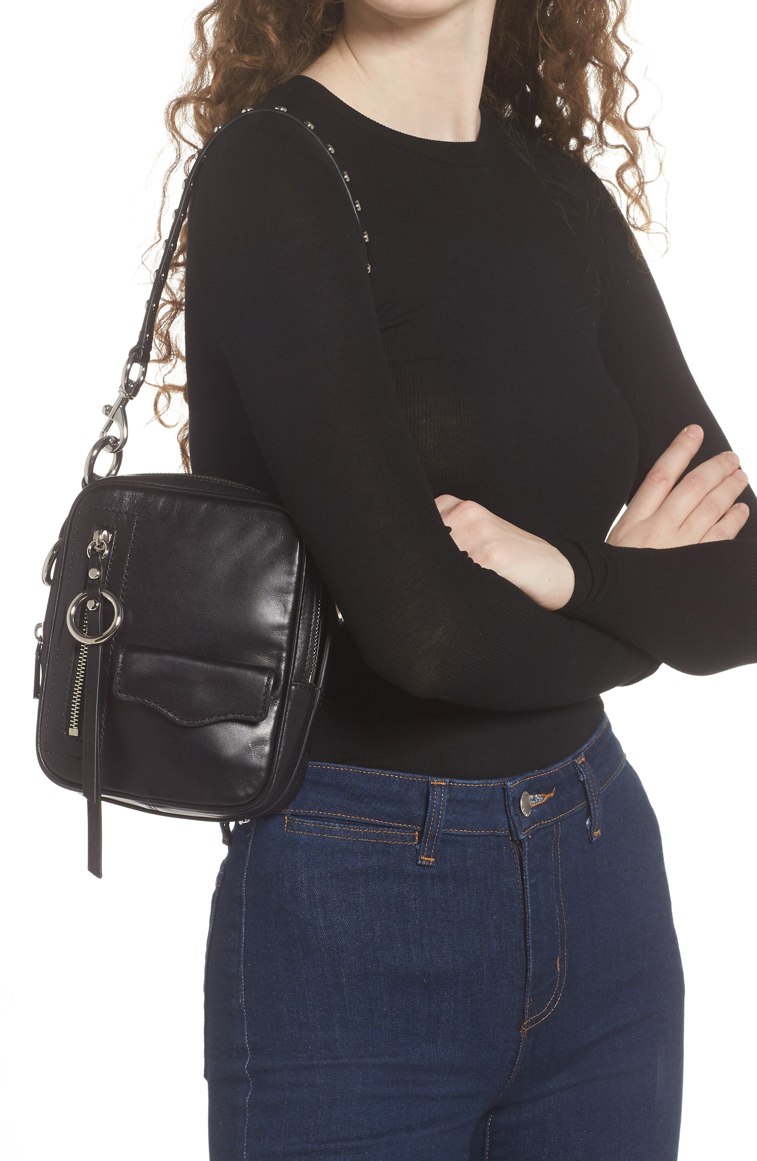 Rebecca Minkoff Jett Leather Crossbody Bag, Alternate, color, 