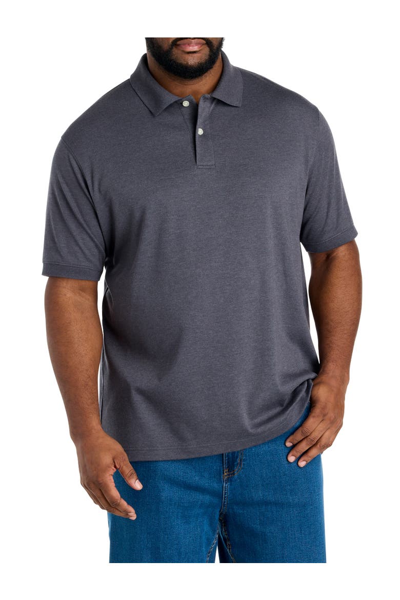 Big & Tall Interlock Polo Shirt, Main, color, GRAY NIGHT PD