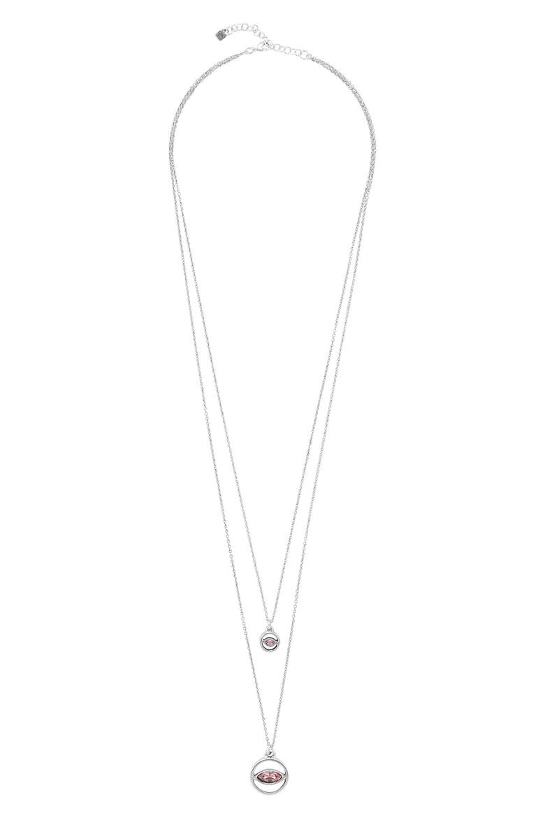 Mi Talisman Swarovski Crystal Pendant Necklace, Main, color, SILVER