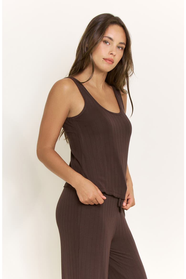 Cloud Modal Rib Tank, Alternate, color, CHOCOLATE