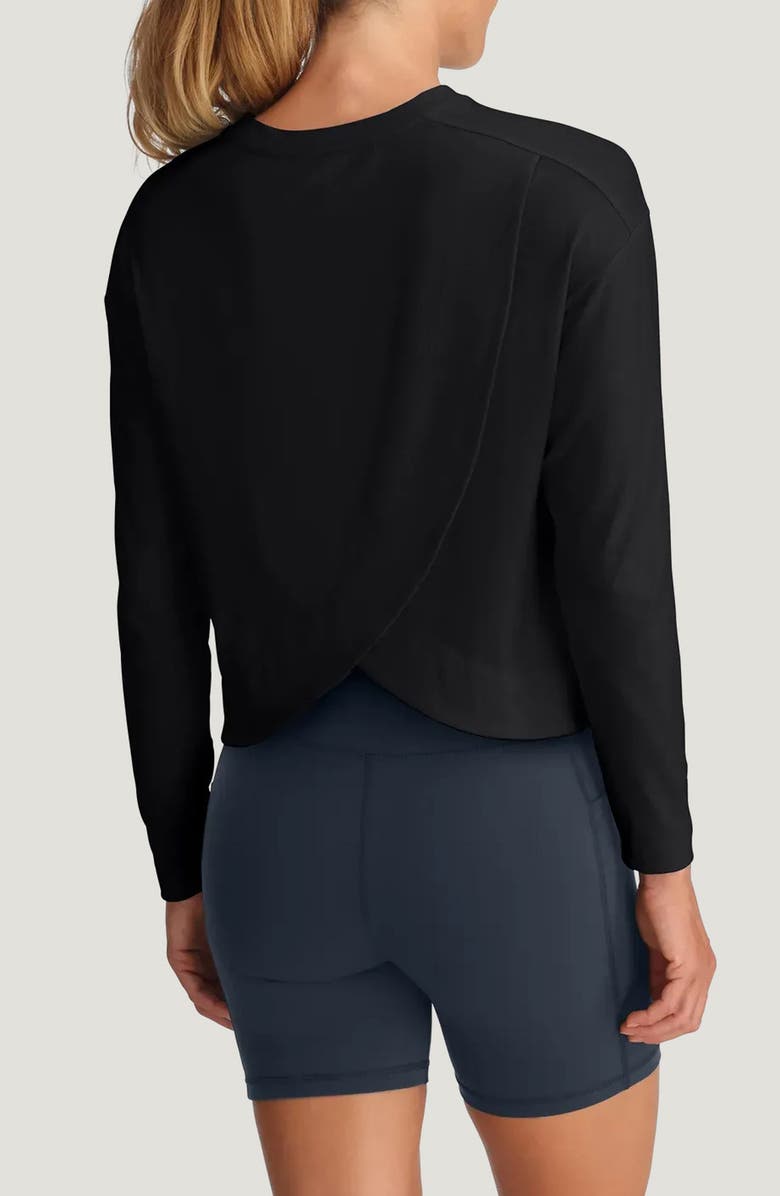 Free Fly Shade Crossover Long Sleeve Top, Alternate, color, Black