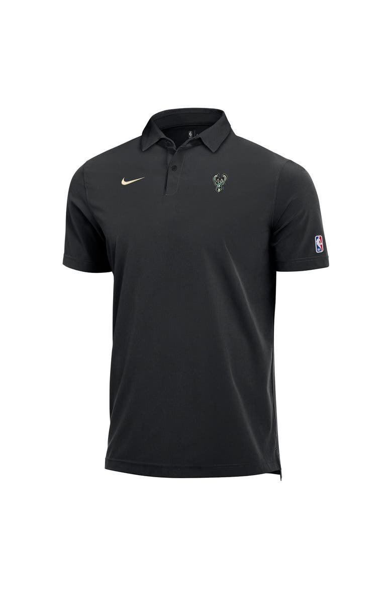 Men's Nike  Black Milwaukee Bucks 2026/27 Dri-FIT Coaches Polo, Alternate, color, Black