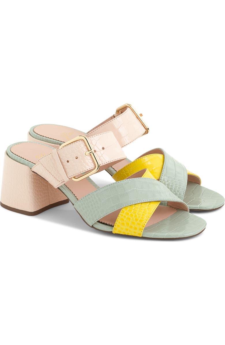 J.Crew Penny Colorblock Faux Croc Slide Sandal, Main, color,