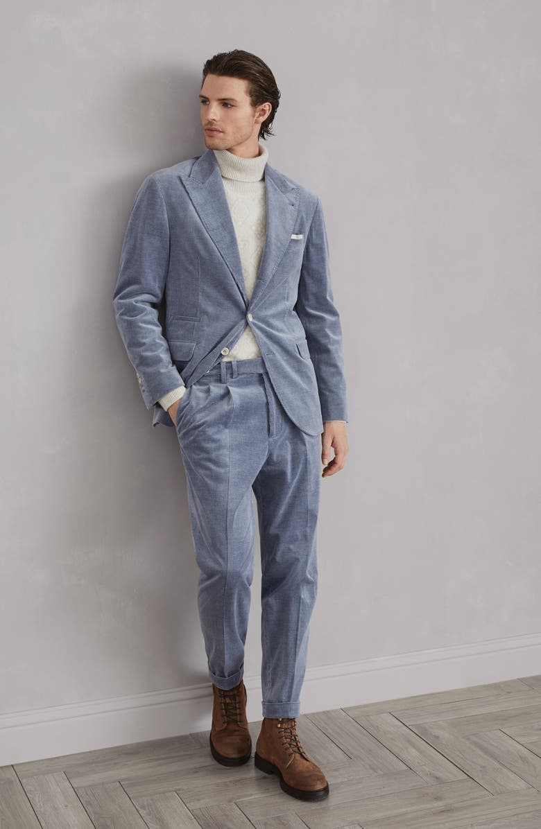 Brunello Cucinelli Blazer with large peak lapel, Alternate, color,