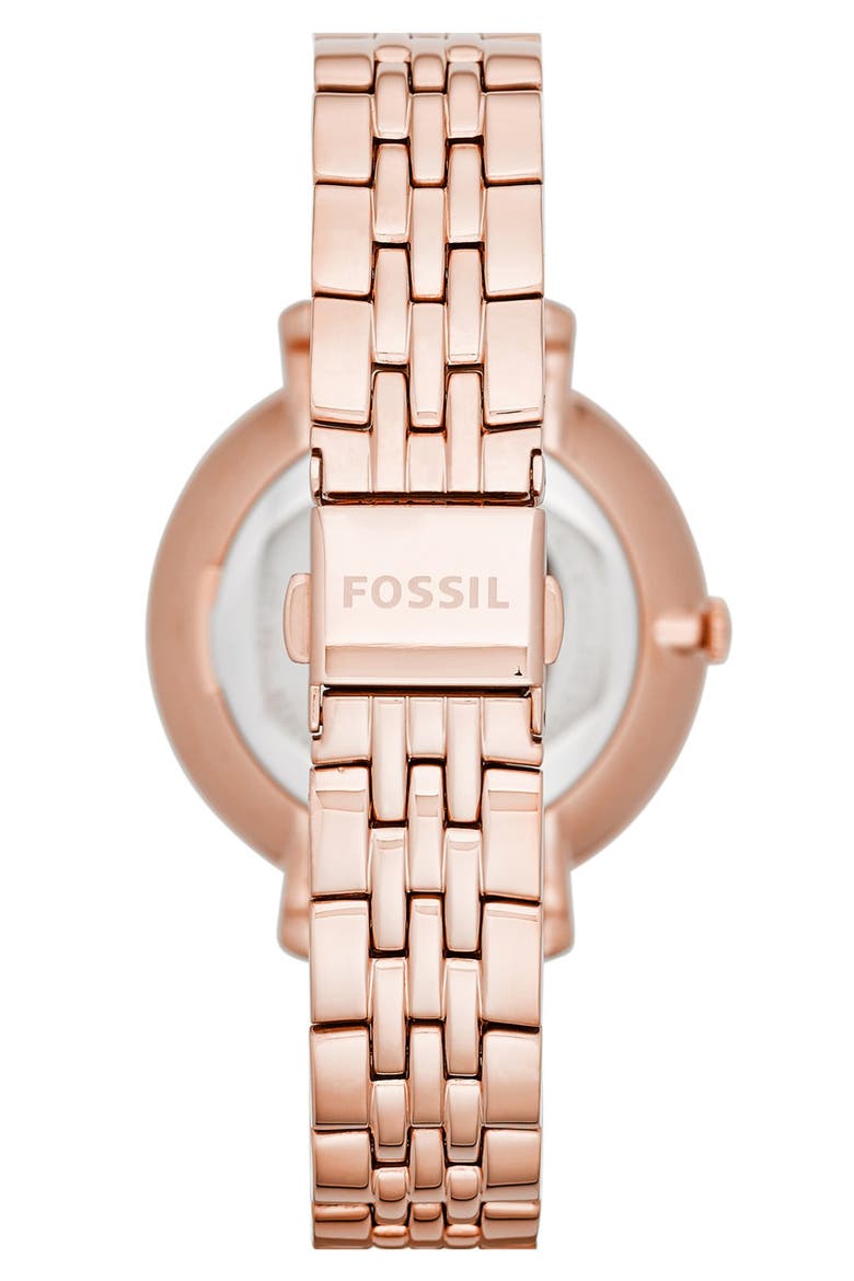 'Jacqueline' Round Bracelet Watch, 36mm, Alternate, color, ROSE GOLD
