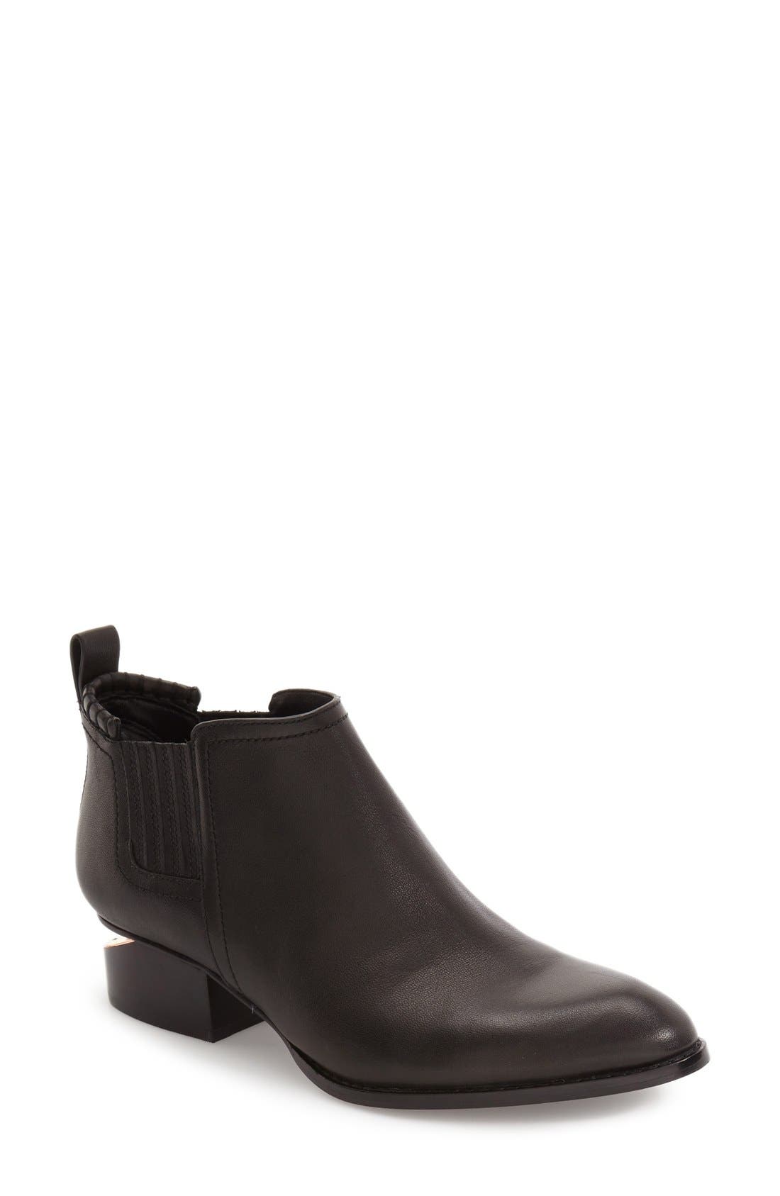 Kori Boot, Main, color, BLACK LEATHER/ SILVER