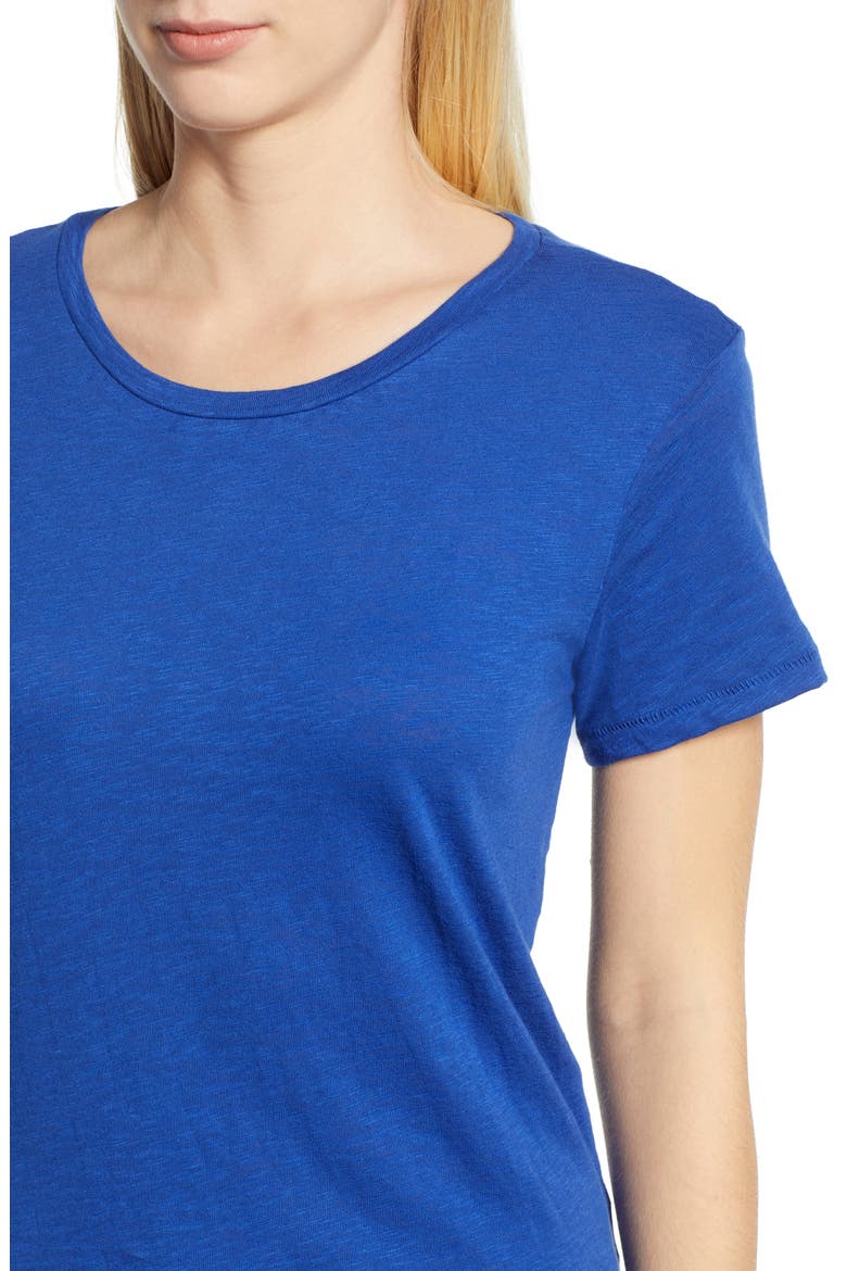 Slub Crewneck Tee, Alternate, color, BLUE MAZARINE