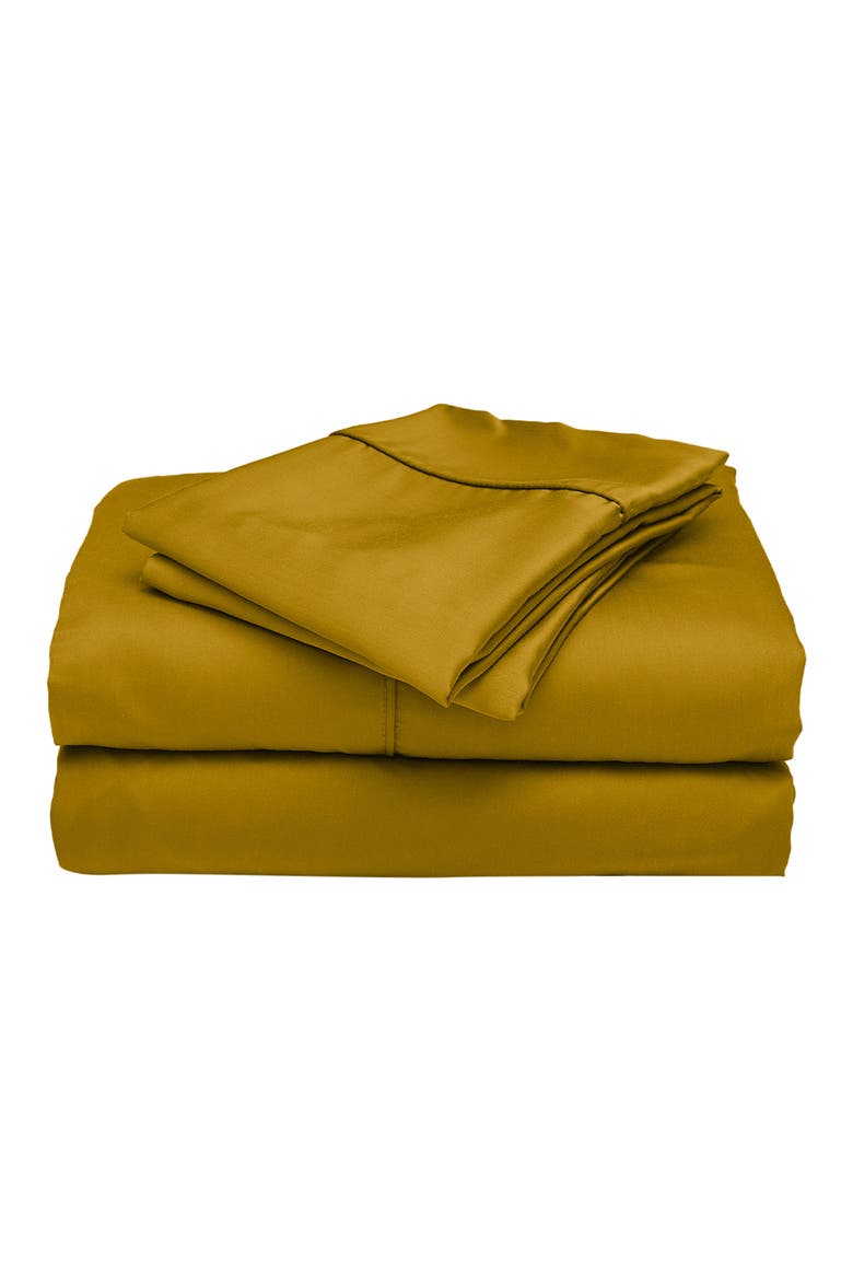 Signature Sateen Sheet Set, Main, color, SAFFRON