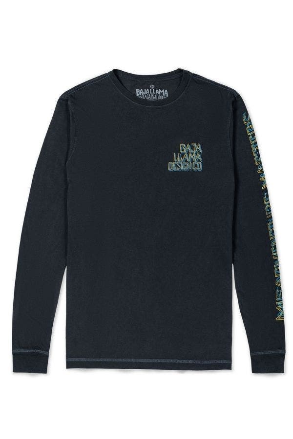 Baja Llama DESIGN CO. LONG SLEEVE TEE in Black 
