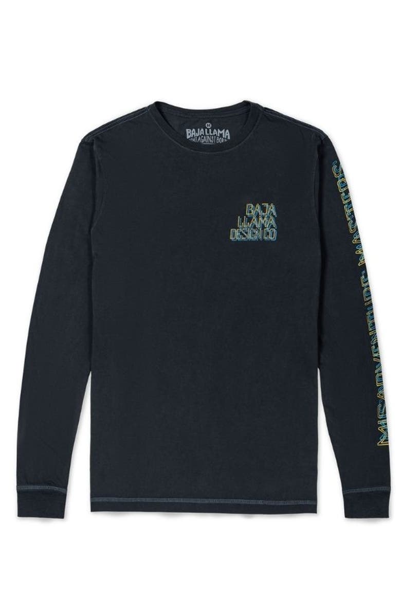 Baja Llama DESIGN CO. LONG SLEEVE TEE, Main, color, Black