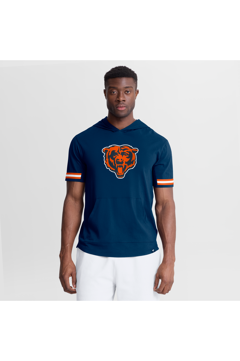 Men's Fanatics Navy Chicago Bears Optimal Play Short Sleeve Hooded T-Shirt, Main, color, Navy