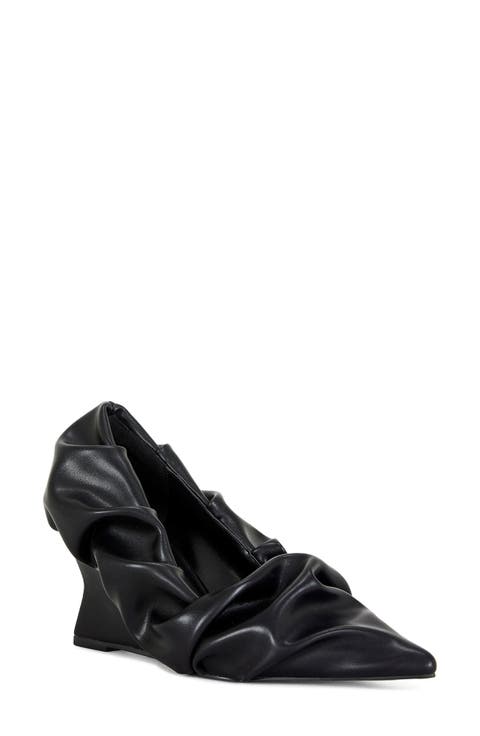 Aicha Black Wedge Pump (Women)