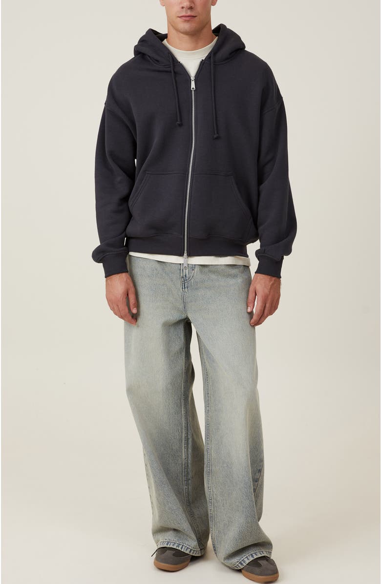 Cotton On Men's Box Fit Zip Up Hoodie, Alternate, color,