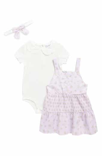 Nicole Miller Rib Bodysuit, Tiered Dress & Headband Set
