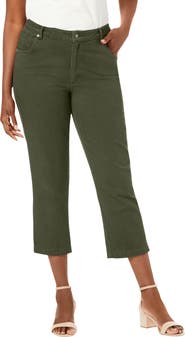 Jessica London Classic Cotton Denim Capri