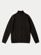 Gobi Cashmere Cashmere Cable-knit High-neck Cardigan