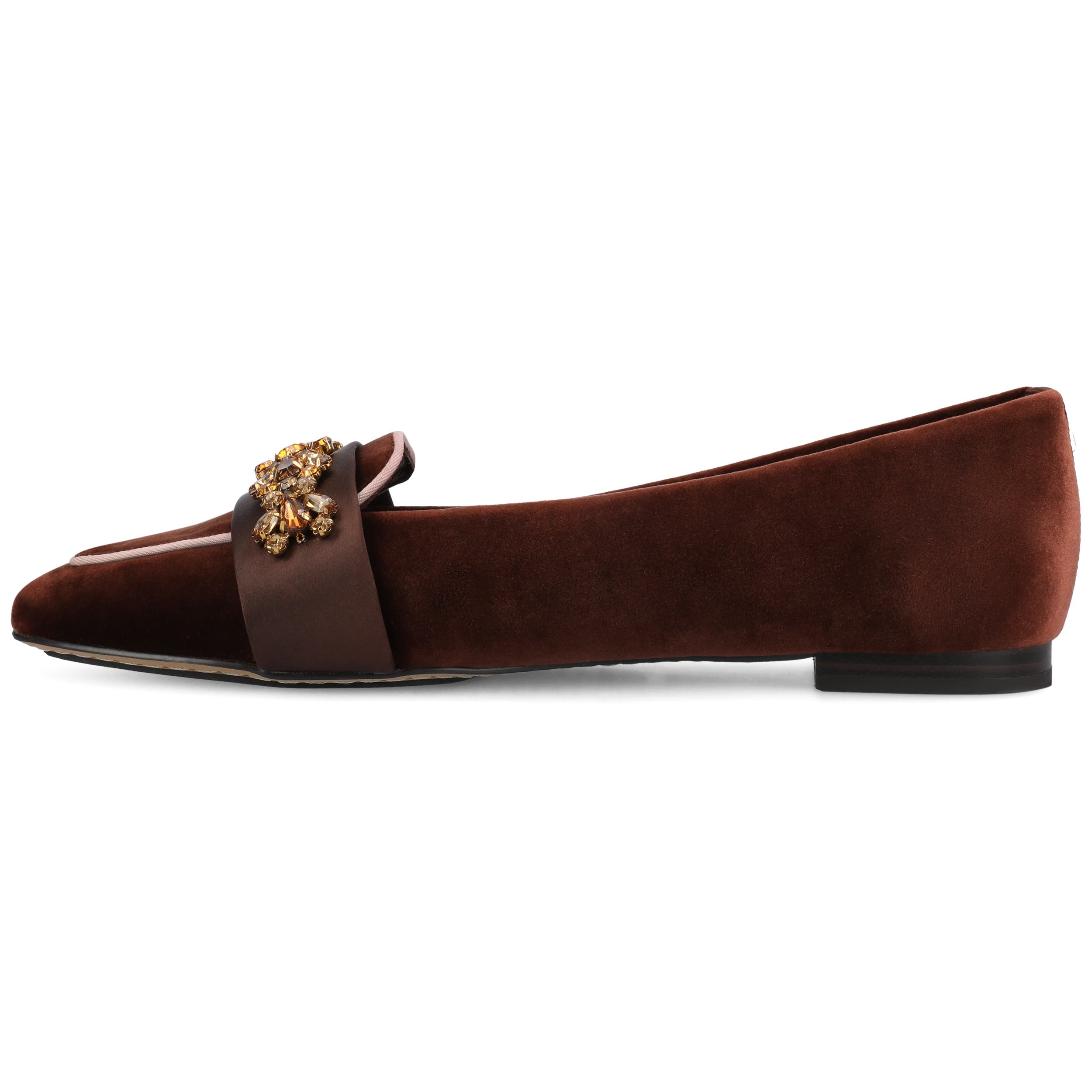 Birdies The Sparrow Loafer Velvet Jewel, Main, color, Brandy