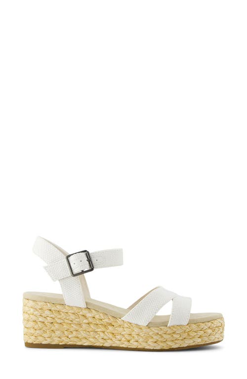 TOMS TOMS AUDREY ANKLE STRAP ESPADRILLE PLATFORM WEDGE SANDAL