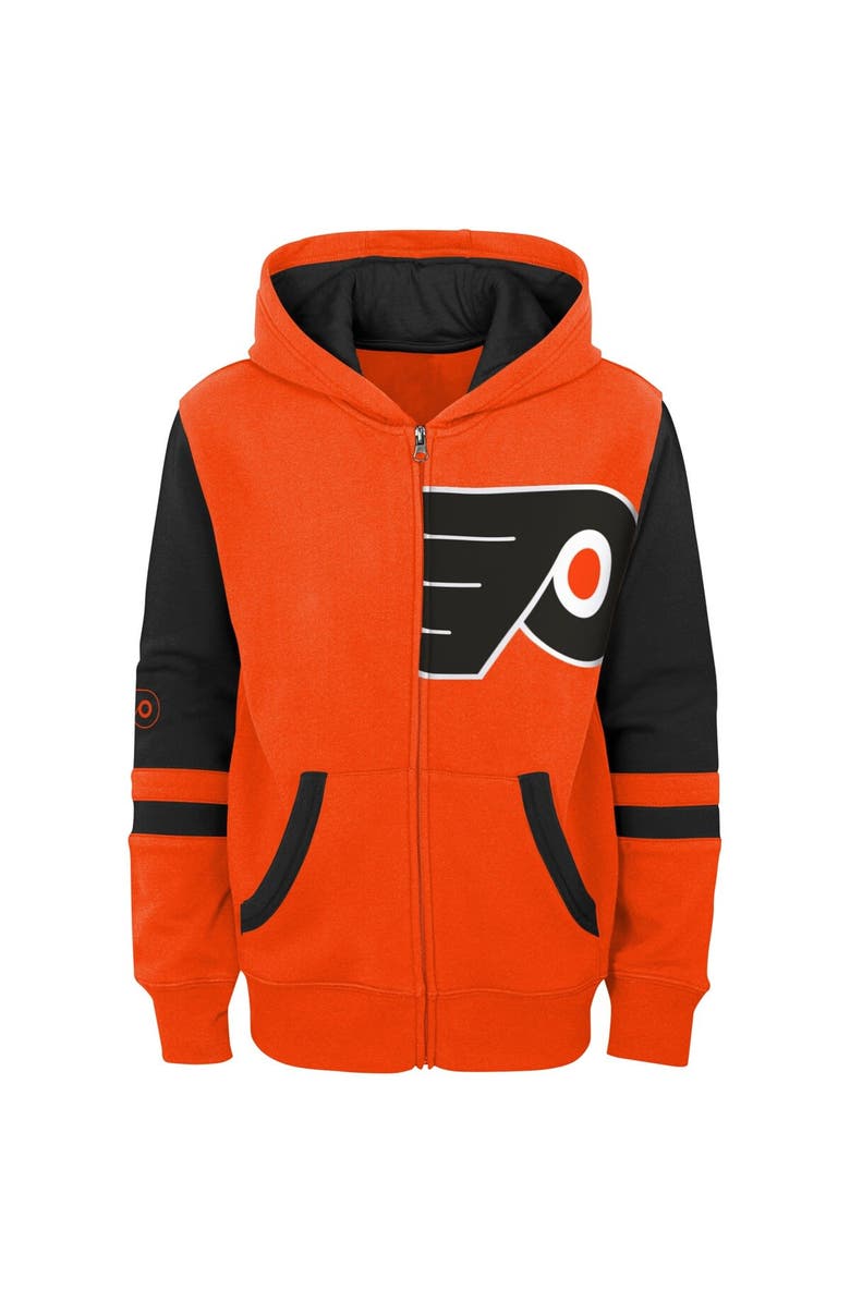 Outerstuff Youth Orange Philadelphia Flyers Face Off Color Block Full-Zip Hoodie, Alternate, color, 