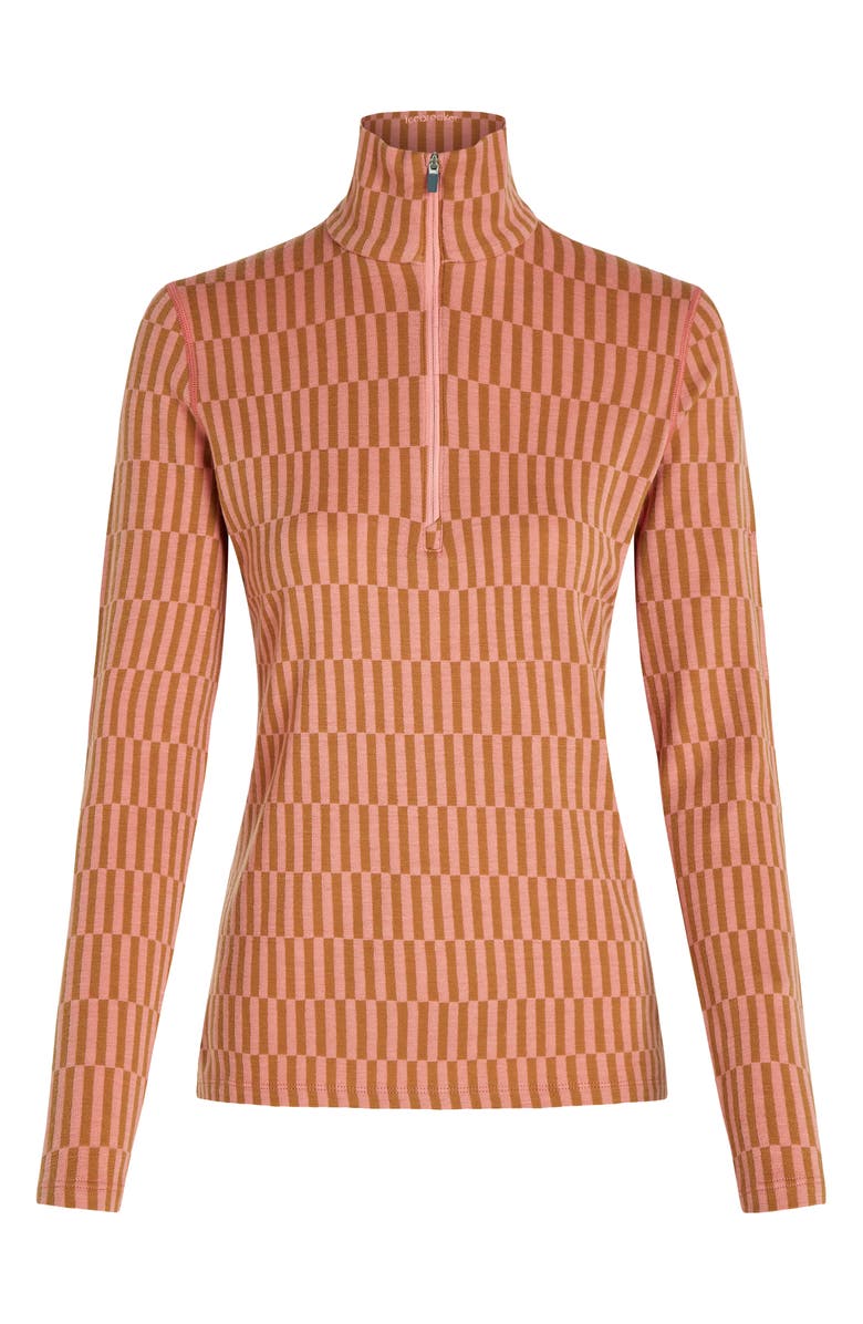 Icebreaker Merino Wool 260 Vertex Half Zip Top, Alternate, color, Trail/ Acid Pink/ J