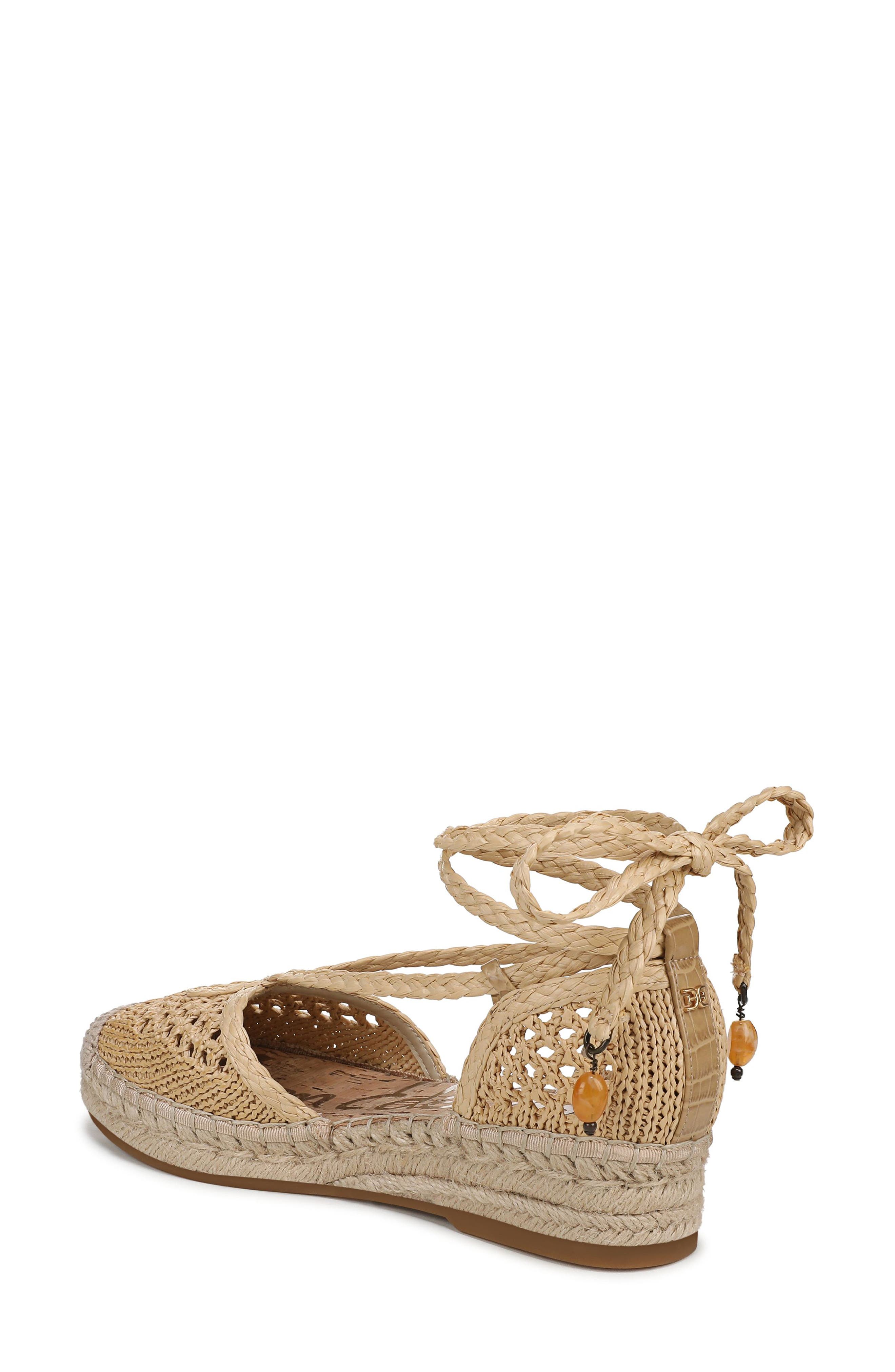 Sam Edelman Margot Ankle Wrap Platform Espadrille, Alternate, color, Natural