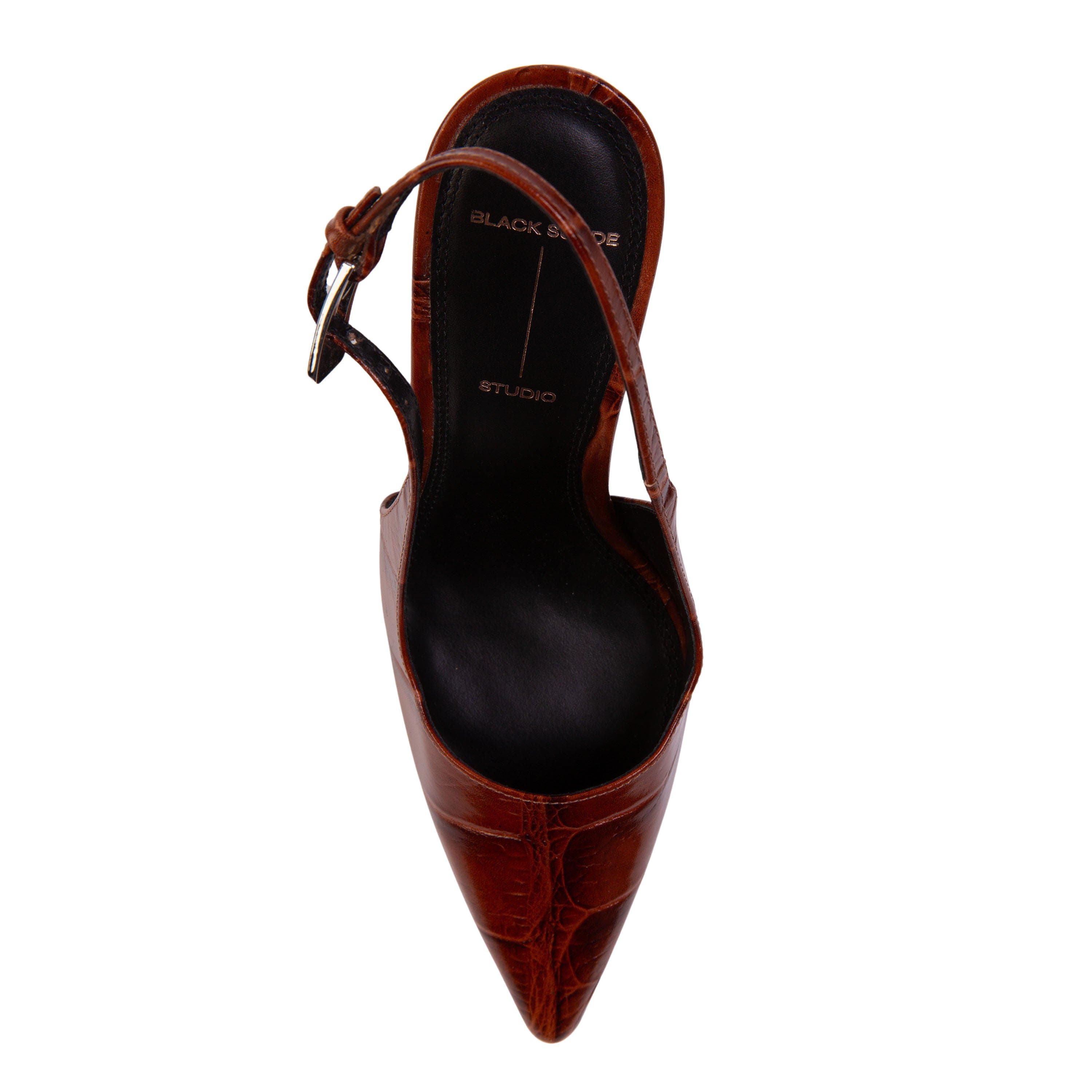 BLACK SUEDE STUDIO Branca 100 Slingback Pump, Alternate, color, Cappuccino Croc