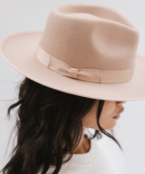 Gigi Pip Monroe Rancher Wool Fedora Hat In Nude