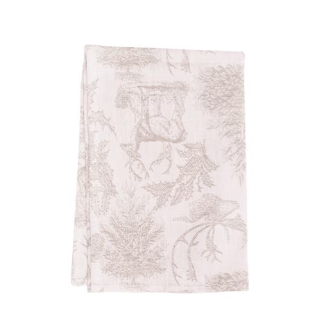 Jacquard Stag Clay Cotton Woven Kitchen Towel