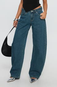 Princess Polly Juda Mid Rise Barrel Leg Jeans