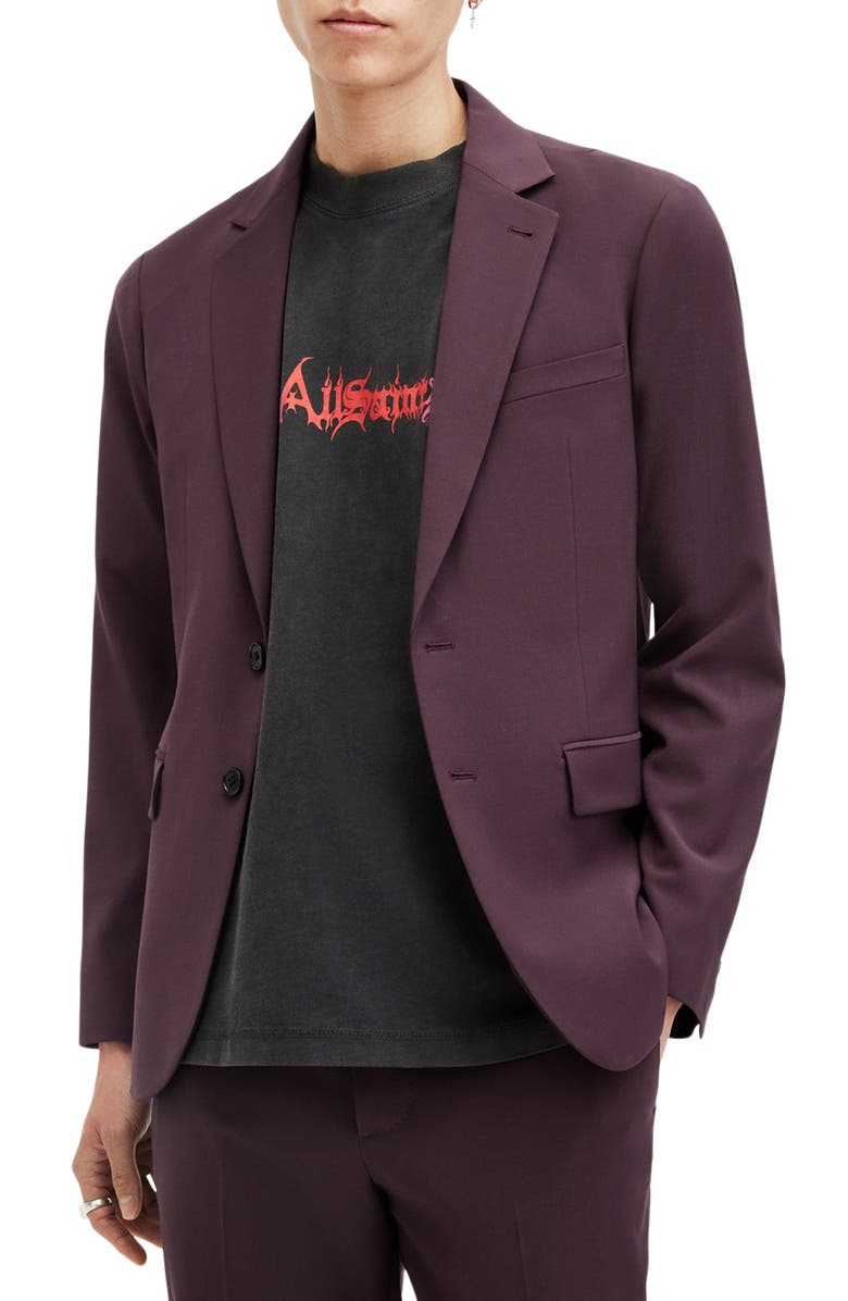 AllSaints Lisle Blazer, Alternate, color, Port Purple