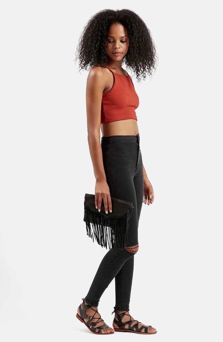 Topshop Moto 'Joni' Ripped Skinny Jeans, Alternate, color, 