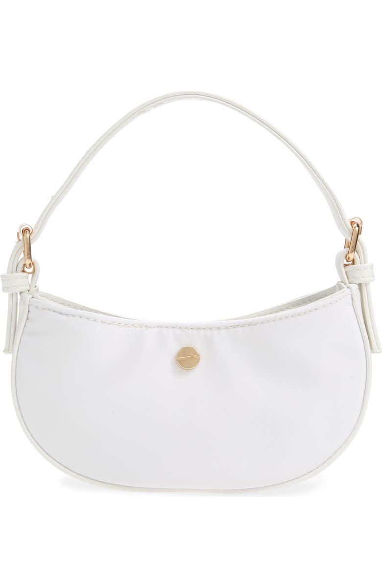 Mali + Lili Mini Nylon Baguette Bag, Main, color, White