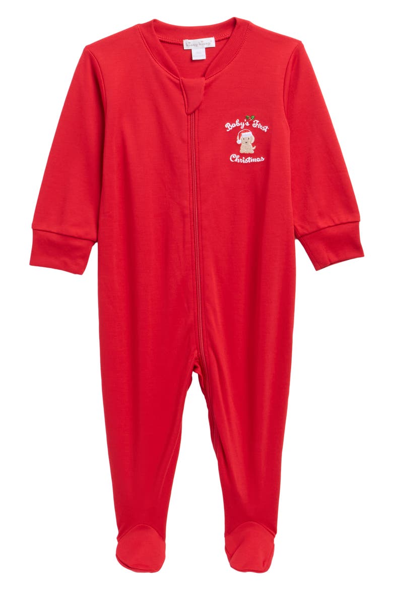 First Christmas Footie, Main, color, RED