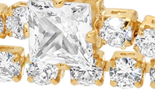 Eye Candy Los Angeles Imani Set Of 2 Cubic Zirconia Bracelets In Gold
