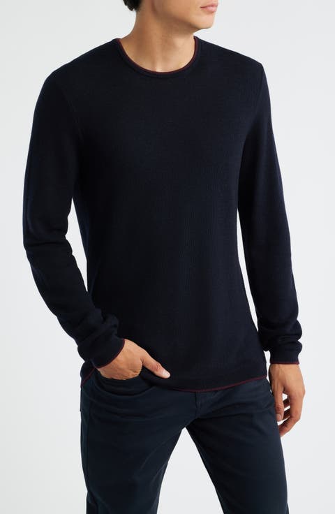 Belvedere Tipped Merino Wool Sweater