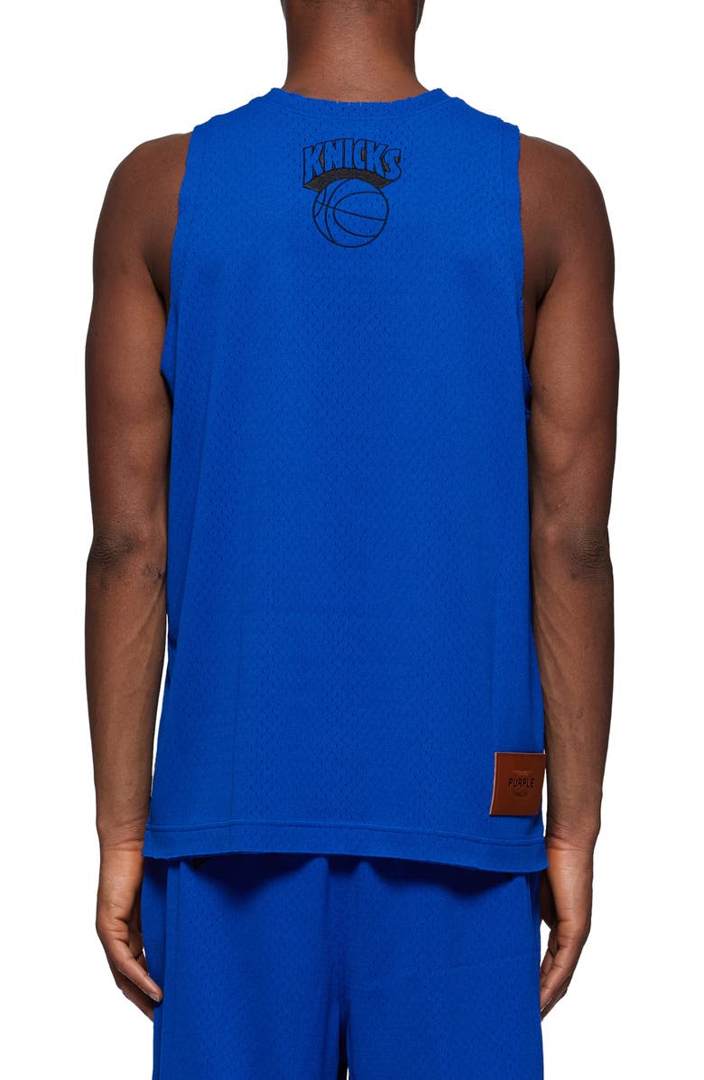 PURPLE BRAND NBA Knicks Appliqué Mesh Graphic Jersey, Alternate, color, 