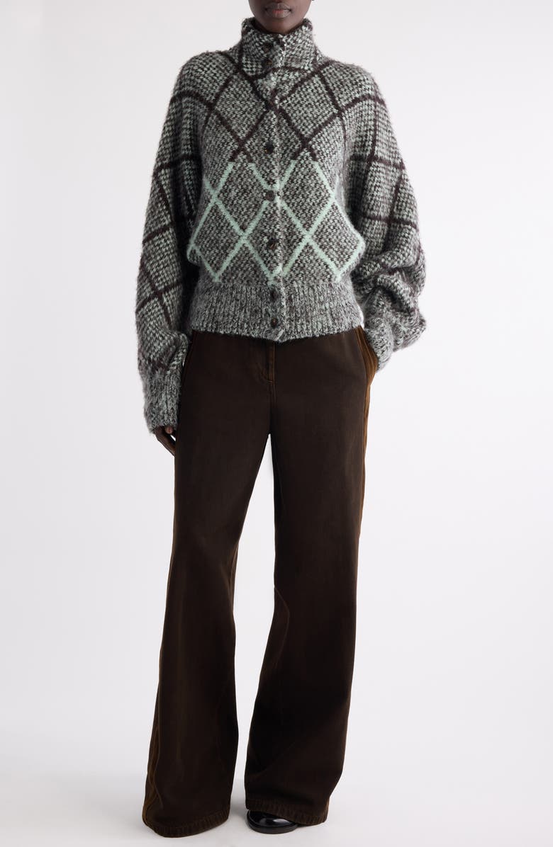 Dries Van Noten Tifna Alpaca Blend Cardigan, Alternate, color, Dark Brown