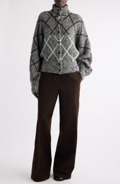 Dries Van Noten Tifna Alpaca Blend Cardigan In Gray