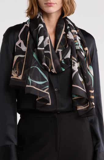 Floral Chiffon Scarf