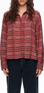 BIMBA Y LOLA Checked Boxy Fluid Shirt