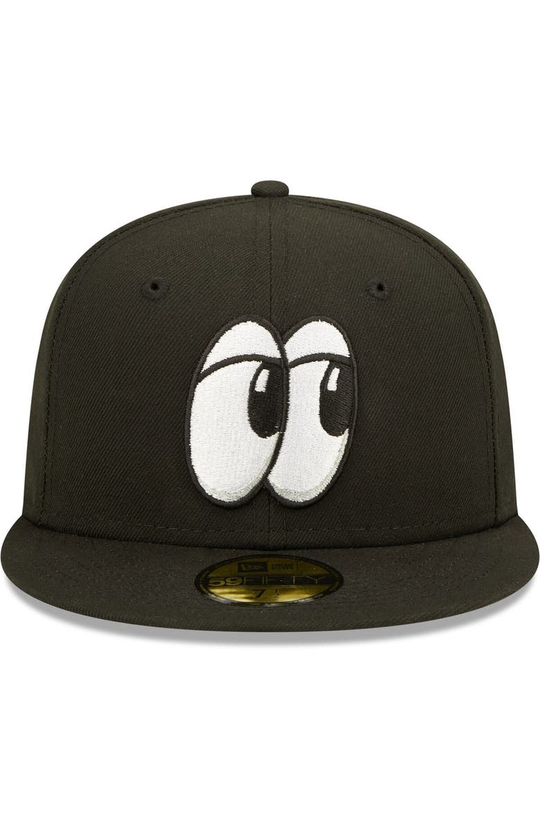 New Era Men's New Era Black Chattanooga Lookouts Authentic Collection Team Alternate 59FIFTY Fitted Hat, Alternate, color,
