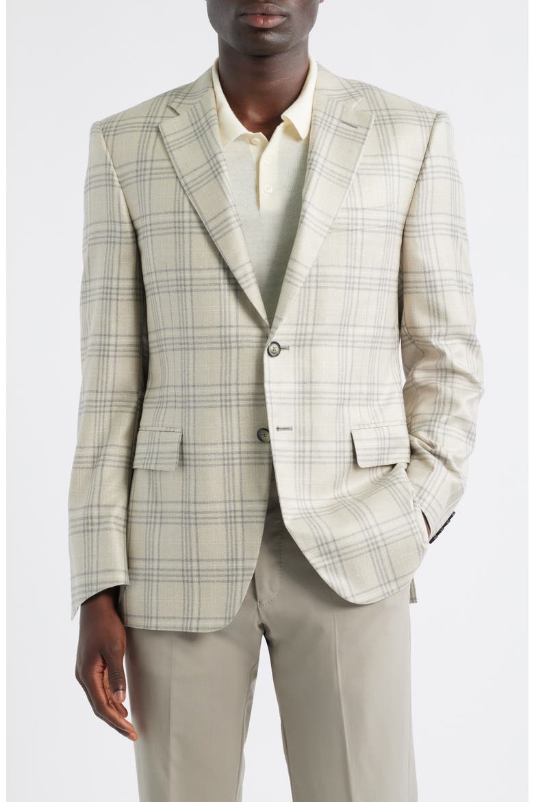Siena Regular Fit Silk & Cashmere Sport Coat, Main, color, BEIGE