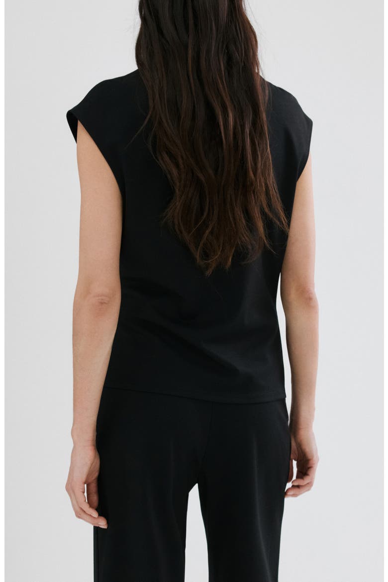 Pleated Top, Alternate, color, BLACK