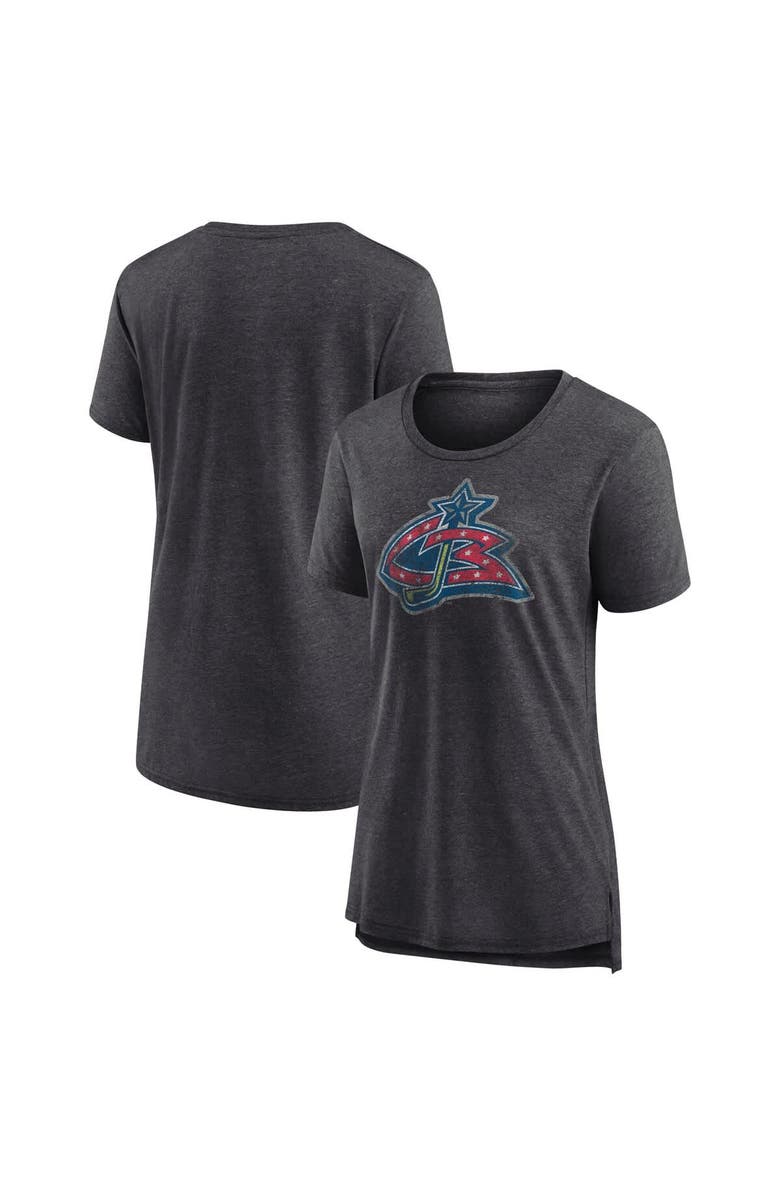 FANATICS Women's Fanatics Heather Charcoal Columbus Blue Jackets Special Edition 2.0 Modern T-Shirt, Alternate, color, Heather Charcoal