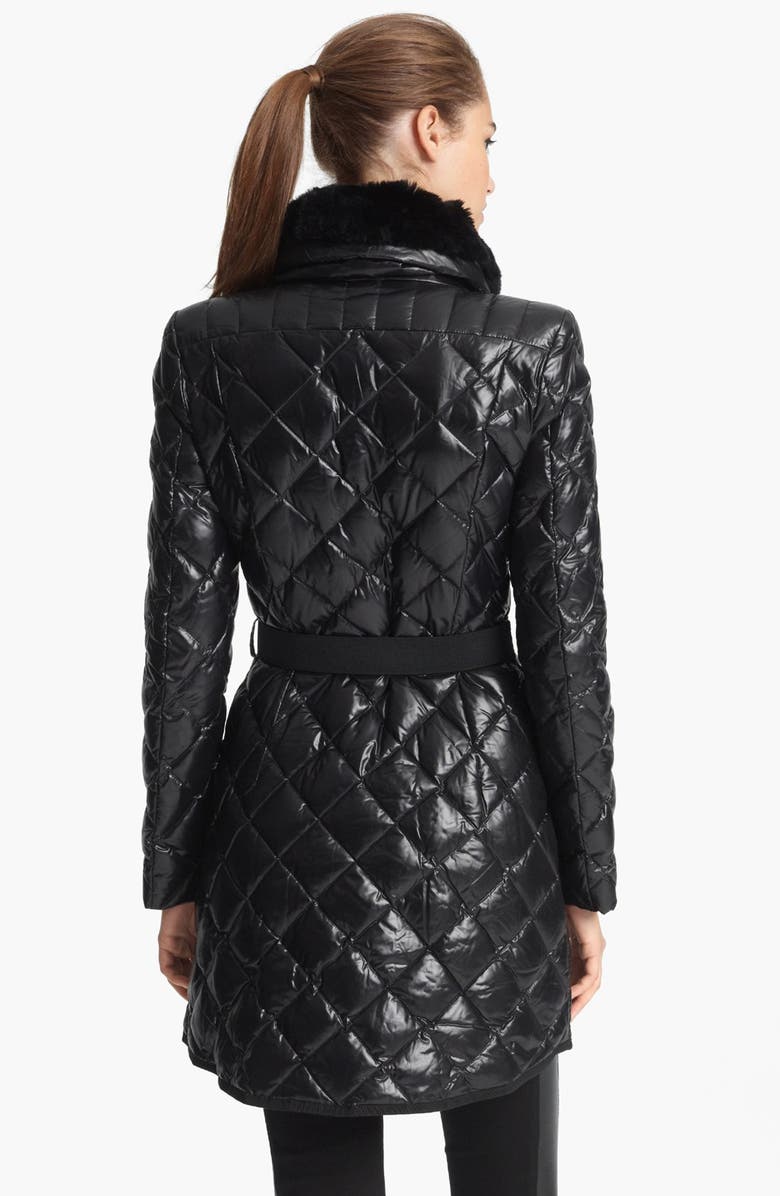 Moncler 'Glaciers' Genuine Rabbit Fur Trim Down Coat, Alternate, color, 