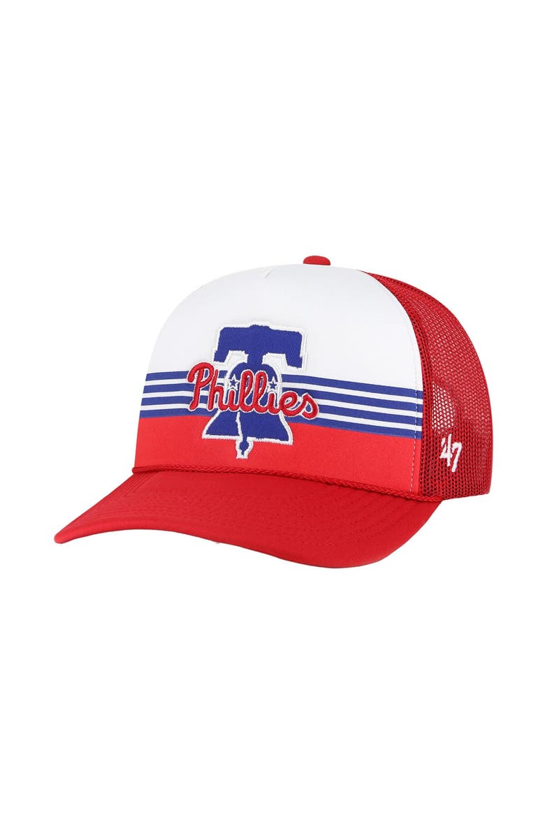 '47 Men's '47 Red Philadelphia Phillies Lift Off Foam Front Mesh Trucker Adjustable Hat, Main, color, Red