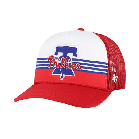 Men's '47 Red Philadelphia Phillies Lift Off Foam Front Mesh Trucker Adjustable Hat