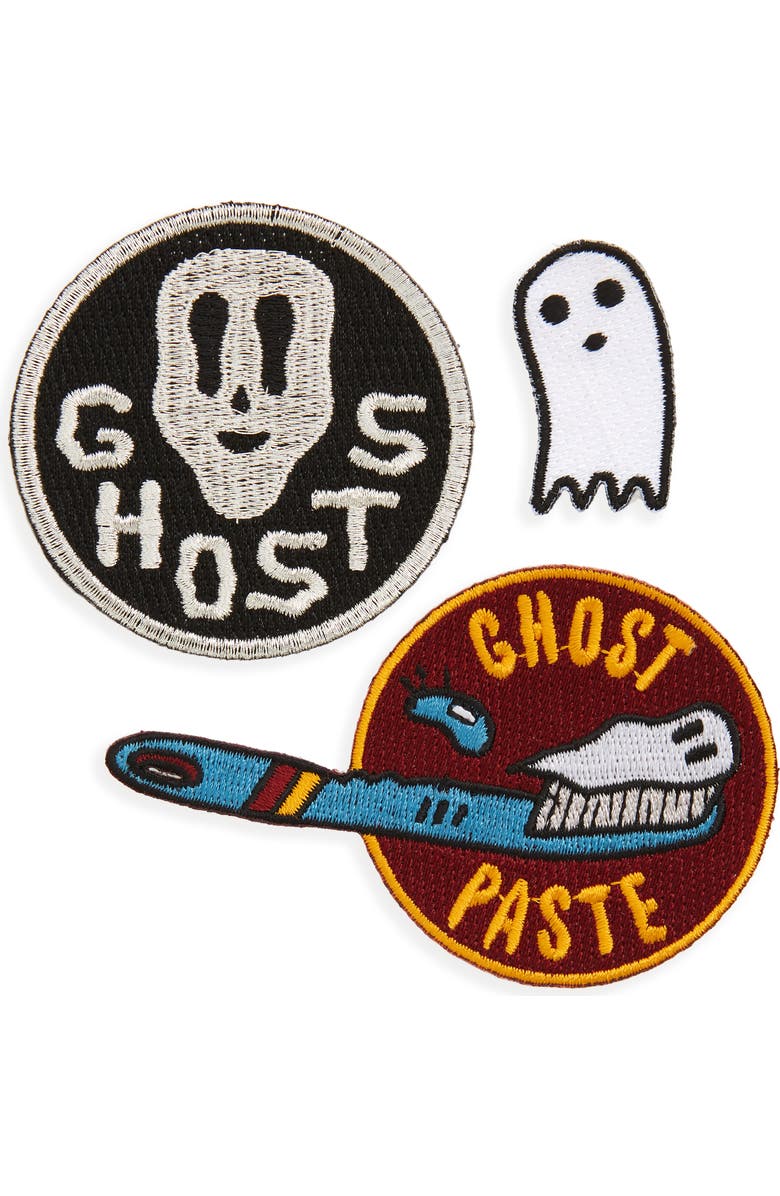 MOKUYOBI Mokurobi Spooky Pack Set of 3 Iron-On Patches, Main, color,