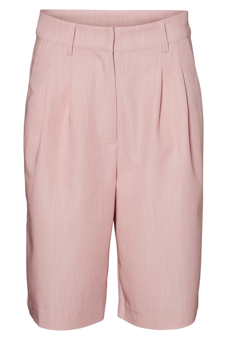 Caroline Pleated High Waist Bermuda Shorts, Alternate, color, POTPOURRI