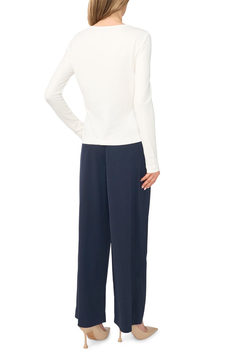 Long Sleeve Ponte Top, Alternate, color, NEW IVORY